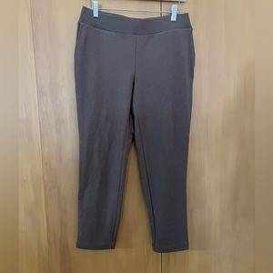 JJill Pure Jill Slim-leg cropped pants XS, shale color